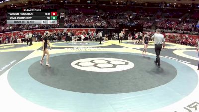 G-120 lbs Cons. Round 2 - Civil Pumphrey, G-Paulding vs Arden Heckman, G-Wester. North