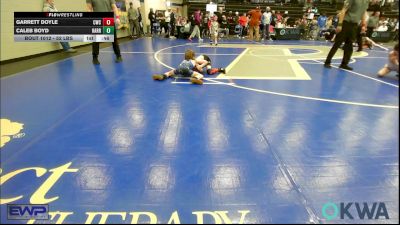 52 lbs Semifinal - Garrett Doyle, Cowboy Wrestling Club vs Caleb Boyd, Harrah Little League Wrestling