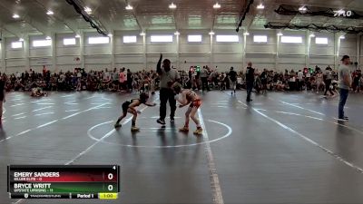 52 lbs Finals (2 Team) - Emery Sanders, Killer Elite vs Bryce Writt, Upstate Uprising