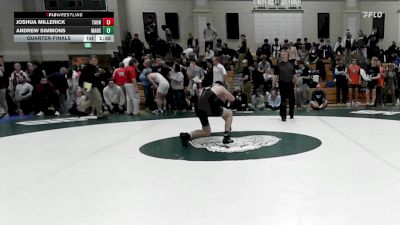 157 lbs Quarterfinal - Joshua Millerick, Taunton vs Andrew Simmons, Mansfield