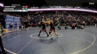 3A 215 lbs Cons. Round 2 - Jacob Banks, Harding University High School vs Garrett Young, Franklin High School