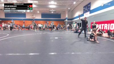 50 lbs Semifinal - Colton Corey, Carolina Reapers vs Dylan Rohloff, Summerville Take Down