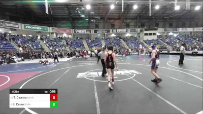 110 lbs Consi Of 8 #2 - Tiago Cearns, Bennett Wrestling Club vs Braydden Crum, Duran Elite