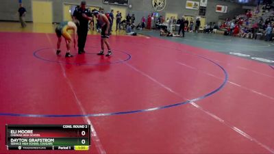 130 lbs Cons. Round 2 - ELI MOORE, Chugiak High School vs Dayton Grafstrom, Service High School Cougars