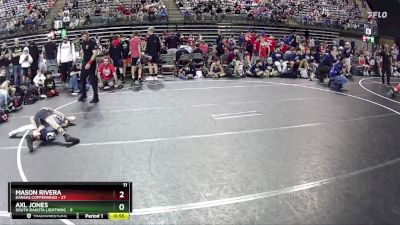 85 lbs Quarterfinals (8 Team) - Mason Rivera, Kansas Copperhead vs Axl Jones, South Dakota Lightning