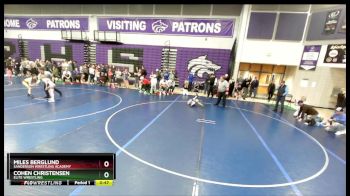 44 lbs Quarterfinal - Cohen Christensen, Elite Wrestling vs Miles Berglund, Sanderson Wrestling Academy
