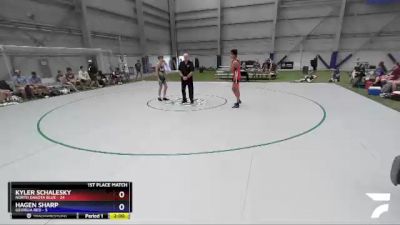 132 lbs Placement Matches (8 Team) - Kyler Schalesky, North Dakota Blue vs Hagen Sharp, Georgia RED