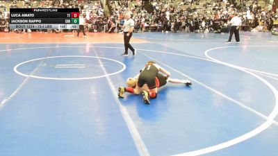 72-J lbs Consi Of 16 #1 - Luca Amato, Team Tugman vs Jackson Rappo, Central Bucks K-8