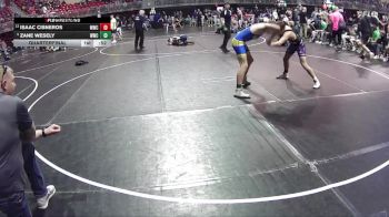 140 lbs Quarterfinal - Zane Wesely, Wahoo Wrestling Club vs Isaac Cisneros, Milford Wrestling Club
