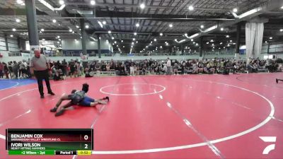 80 lbs Cons. Round 2 - Ivori Wilson, Heavy Hitting Hammers vs Benjamin Cox, Shenandoah Valley Wrestling Cl