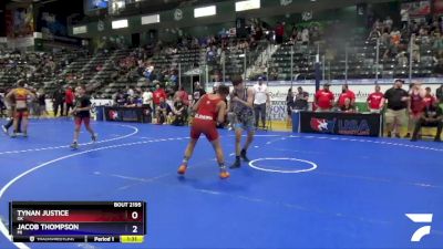 136 lbs Cons. Round 3 - Tynan Justice, OK vs Jacob Thompson, MI