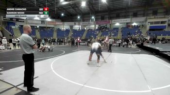 180 lbs 3rd Place - Andre Camacho, University Middle School vs Dawson Wood, Pagosa Springs Middle School
