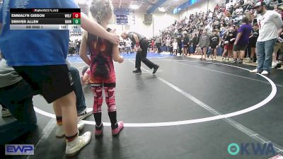 46 lbs Rr Rnd 1 - Emmalyn Gibson, Wolfpak Wrestling vs Denver Allen, Barnsdall Youth Wrestling