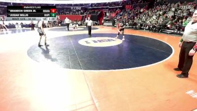 1A 132 lbs 3rd Place Match - Josiah Willis, Chicago (C. Hope Academy) vs Brandon Green Jr., Roxana