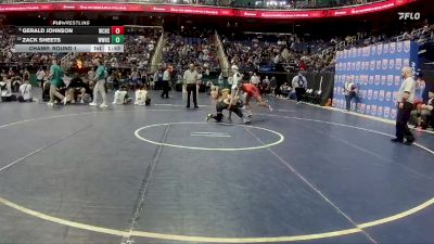 2A 150 lbs Champ. Round 1 - Gerald Johnson, West Craven High School vs Zack Sheets, West Wilkes High School