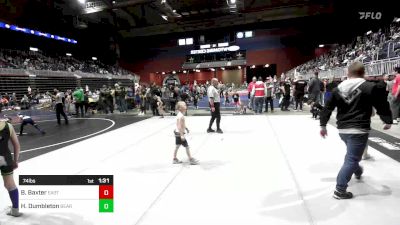 74 lbs Quarterfinal - Brody Baxter, Eastside United vs Henry Dumbleton, Bear Cave