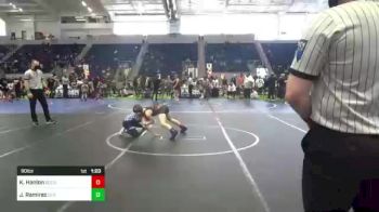 90 lbs Final - Kayden Hanlon, Gold Rush vs Jayden Ramirez, Elite Force