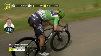 Crash Of The Green Jersey With Lotte Kopecky