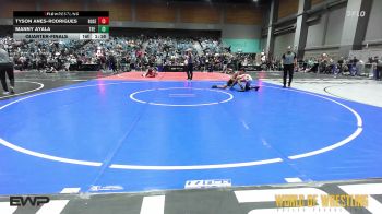100 lbs Quarterfinal - Tyson Anes-Rodrigues, Rose City Alliance vs Manny Ayala, The Valley Wrestling Club
