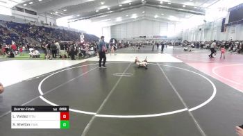66 lbs Quarterfinal - Liam Valdez, Stout Wrestling Academy vs Sawyer Shelton, Evanston Elite Wrestling