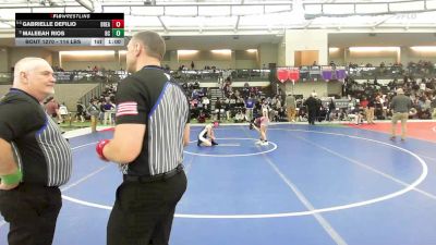 120 lbs Consi Of 8 #2 - Gabrielle Defilio, Bristol Eastern vs Maleeah Rios, Bristol Central