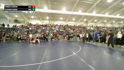 138B lbs 5th Place Match - Pierce Carter, Weber vs Colson Clegg, American Fork