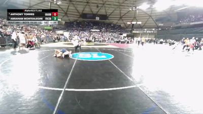 Boys 1B/2B 113 Semifinal - Abraham Montealegre, Forks vs Anthony Torres, Granger