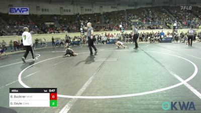 46 lbs Round Of 16 - Brylen Buckner, Weatherford Youth Wrestling vs Garrett Doyle, Cowboy Wrestling Club