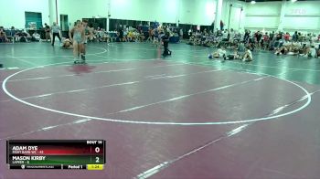 165 lbs Round 3 (10 Team) - Mason Kirby, Lapeer vs Adam Dye, Fight Barn WC