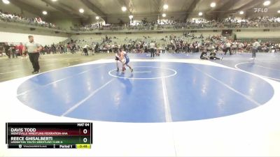 65 lbs Cons. Round 3 - Reece Ghisalberti, Lexington Youth Wrestling Club-A vs Davis Todd, Wentzville Wrestling Federation-AAA