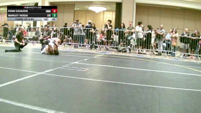 132 lbs Consi Of 8 #2 - Evan Cavazos, Immanuel vs Marley Hogai, Livewire