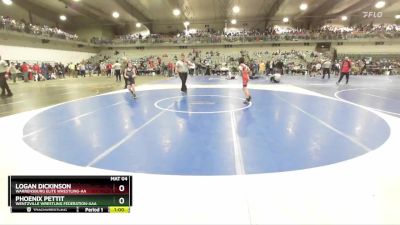 75 lbs Semifinal - Logan Dickinson, Warrensburg Elite Wrestling-AA vs Phoenix Pettit, Wentzville Wrestling Federation-AAA