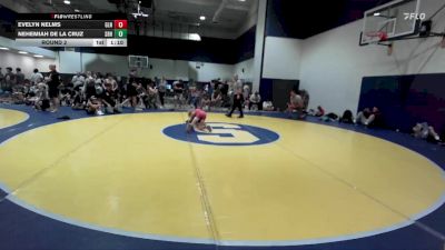 67-72 lbs Round 2 - Evelyn Nelms, Mantanona TC vs Nehemiah De La Cruz, Rough House