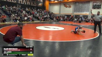 B-8 lbs Quarterfinal - Kai Hines, DC Elite vs Blair Breitbach, Waverly Area Wrestling Club