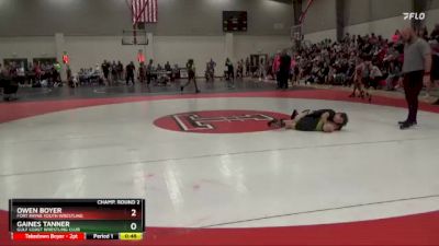 75 lbs Champ. Round 2 - Gaines Tanner, Gulf Coast Wrestling Club vs Owen Boyer, Fort Payne Youth Wrestling