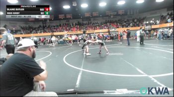 90 lbs Consolation - Blaine Butler, Madill Takedown vs Reid Kirby, Norman Grappling Club