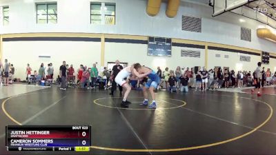 165 lbs Round 3 - Justin Hettinger, Unattached vs Cameron Sommers, Franklin Wrestling Club