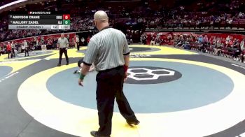 G-110 lbs Champ. Round 1 - Mallory Zadel, G-Avon Lake vs Addyson Crane, G-Sheridan