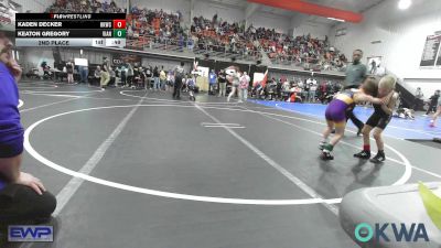 55 lbs 2nd Place - Kaden Decker, Henryetta Knights Wrestling Club vs Keaton Gregory, Vian Wrestling Club