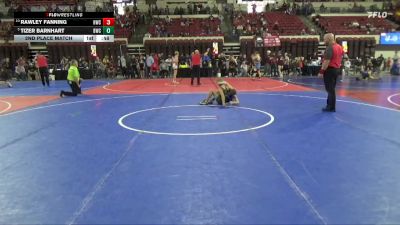 87 lbs 2nd Place Match - Tizer Barnhart, Broadus Wrestling Club vs Rawley Fanning, Havre Wrestling Club