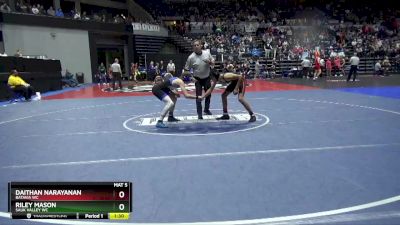 144 lbs Cons. Round 2 - Riley Mason, Sauk Valley WC vs Daithan Narayanan, Batavia WC