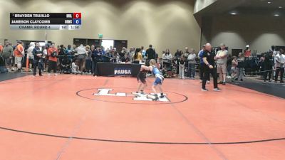 53 lbs Champ. Round 4 - Brayden Trujillo, Drillmasters vs Jameson Claycomb, Orchard WC
