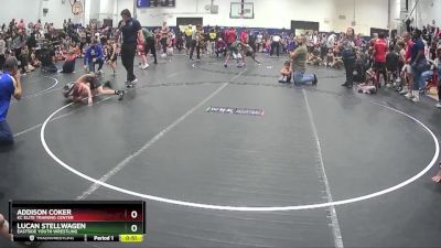 80 lbs Quarterfinal - Lucan Stellwagen, Eastside Youth Wrestling vs Addison Coker, KC Elite Training Center