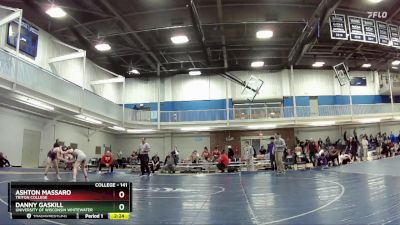 141 lbs Cons. Round 4 - Ashton Massaro, Triton College vs Danny Gaskill, University Of Wisconsin Whitewater