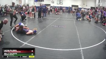 95 lbs Cons. Round 1 - Bella Galfetti, Carolina Reapers vs Jacob Filliben, White Knoll Youth Wrestling