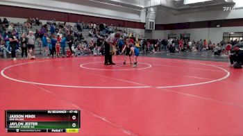 47-48 lbs Quarterfinal - Jaxson Minix, One On One vs Jaylon Jester, Midwest Xtreme WA