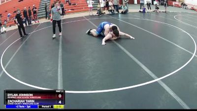 285 lbs Cons. Semi - Zachariah Tarin, Chase County Wrestling Club vs Dylan Johnson, Kearney High School Wrestling