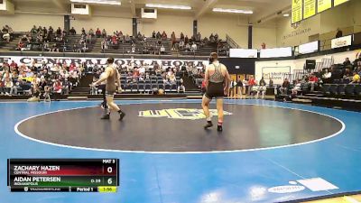 184 lbs Quarterfinal - Zachary Hazen, Central Missouri vs Aidan Petersen, Indianapolis