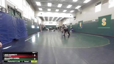 150 lbs Champ. Round 1 - Branden Auren, Brawley vs Jack Barrett, Mission Bay