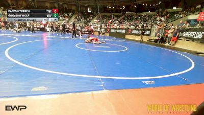 80 lbs Quarterfinal - Easton Terrell, Team Tulsa Wrestling Club vs Grayson Wolf, Wolfpak Wrestling